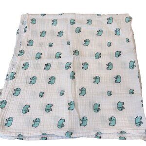 Aden + Anais Muslin Swaddle Blanket Elephant Print 100% Cotton Baby Wrap
